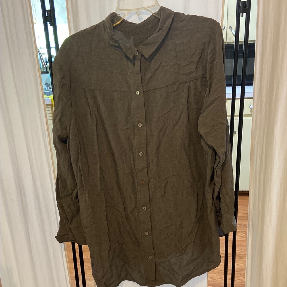 Relaxed grayWomen's Button-Up Blouse